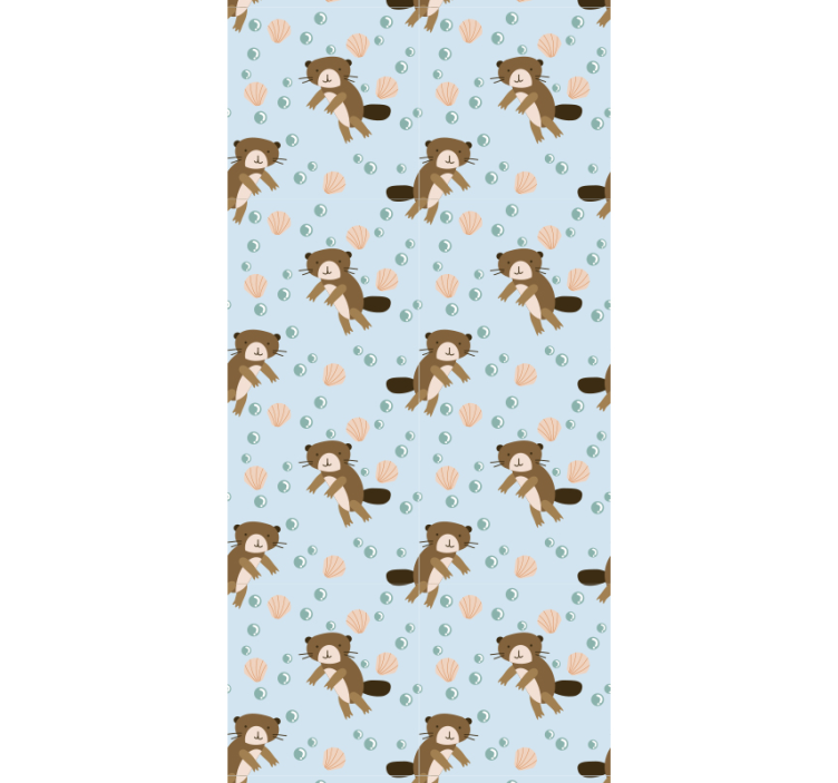 Tapete Tiere baby-biber-muster - TenStickers