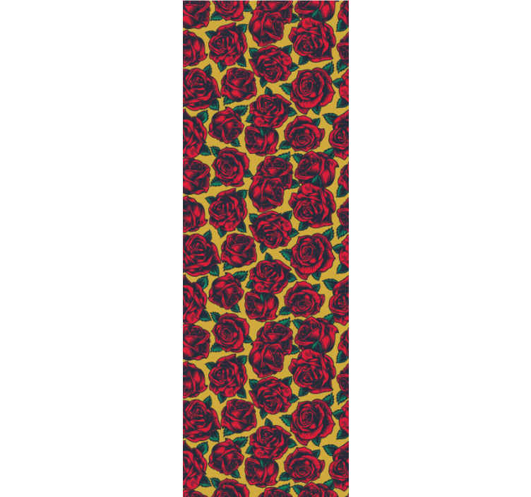 Blumentapete mit rosenmuster - TenStickers