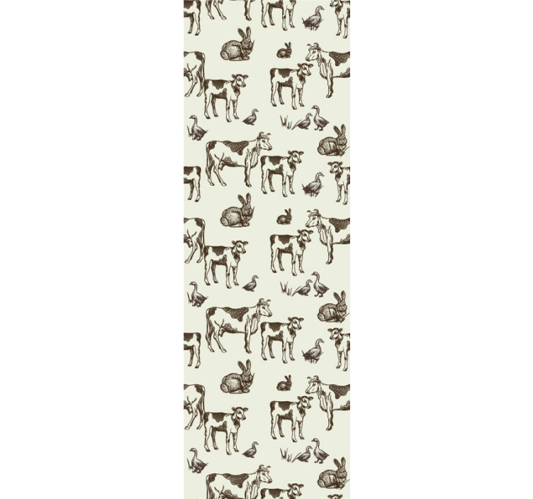 Tapete Tiere skizzen von nutztieren - TenStickers