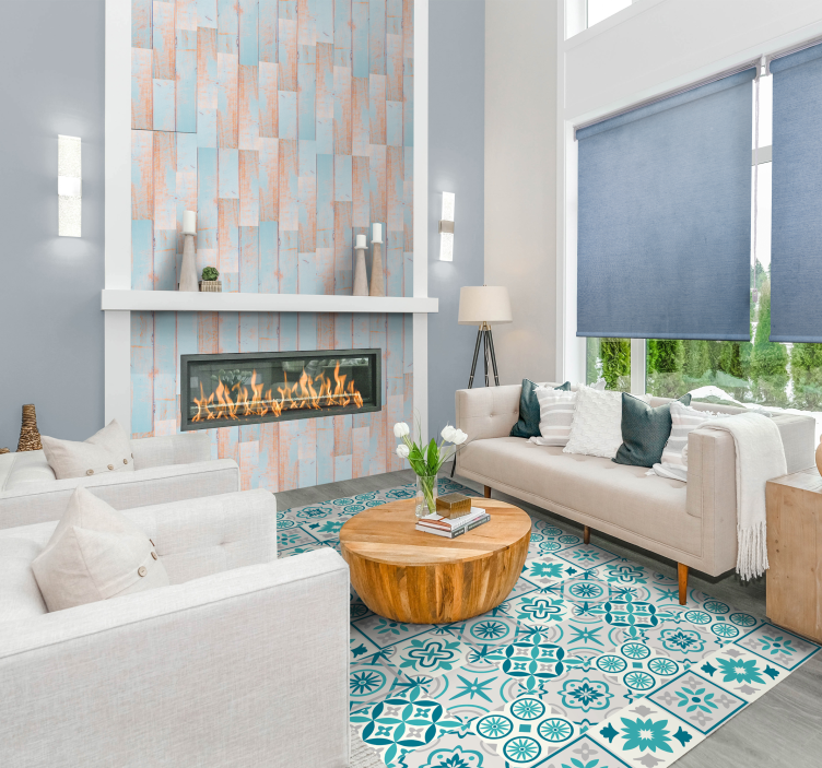 Tapete Holzoptik Klarer Himmel - TenStickers