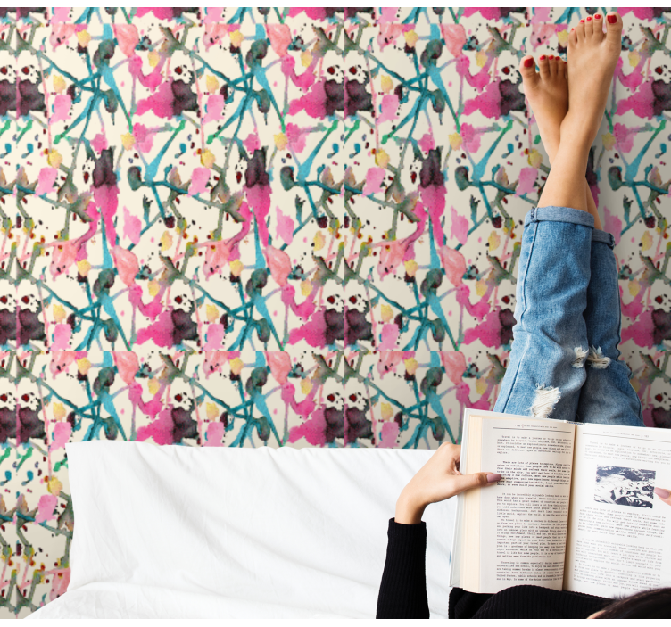 Abstrakte Tapete Aquarellkunst - TenStickers