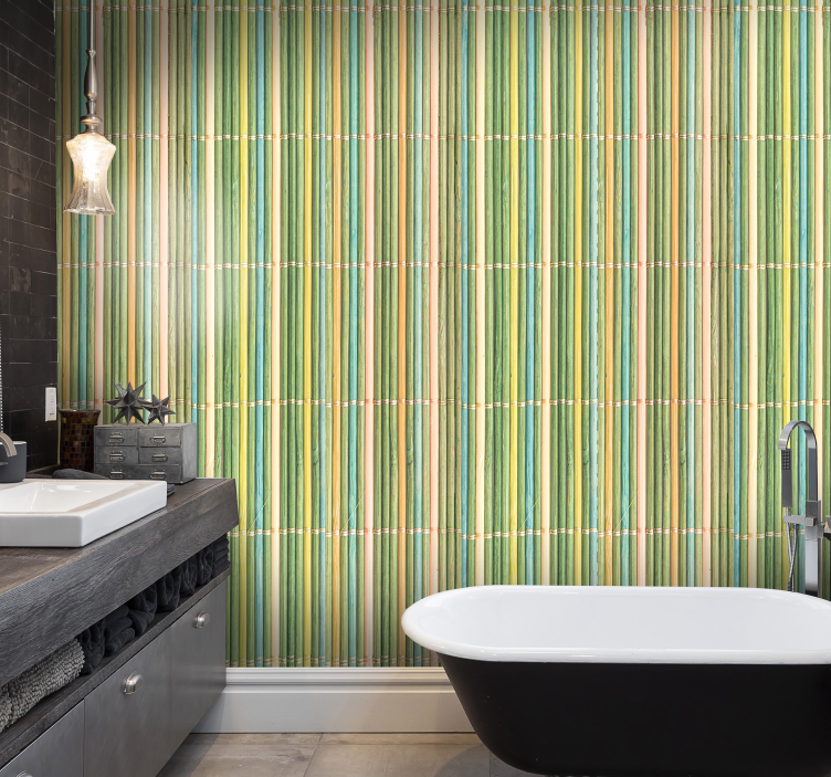 Tapete Holzoptik bambus strukturierte oberfläche - TenStickers