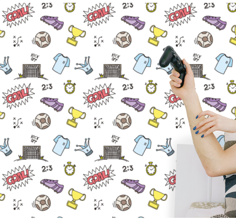Babyzimmer Tapete fußball-spaßthema - TenStickers