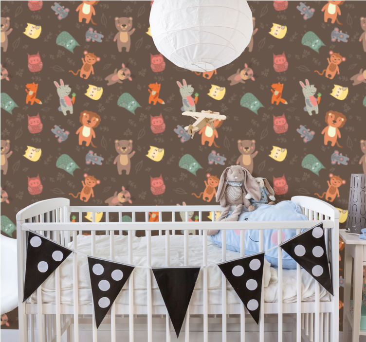 Babyzimmer Tapete tier-spielzeit-bilder - TenStickers