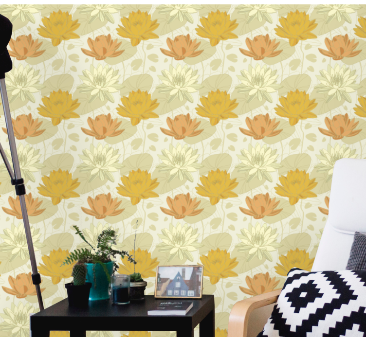 Blumentapete blumenarrangement-muster - TenStickers