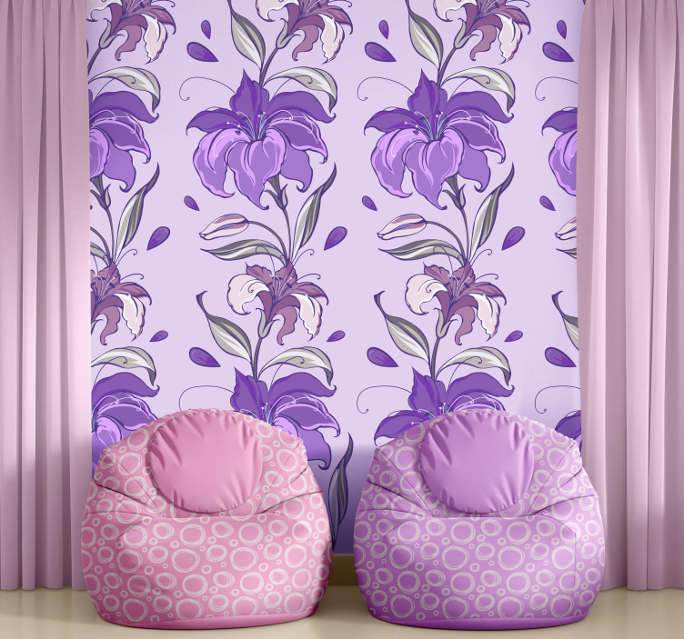 Blumentapete elegantes blumendesign - TenStickers