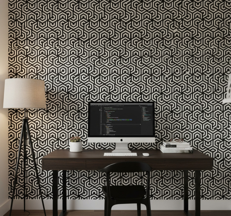 Büro tapete hypnotisches muster - TenStickers