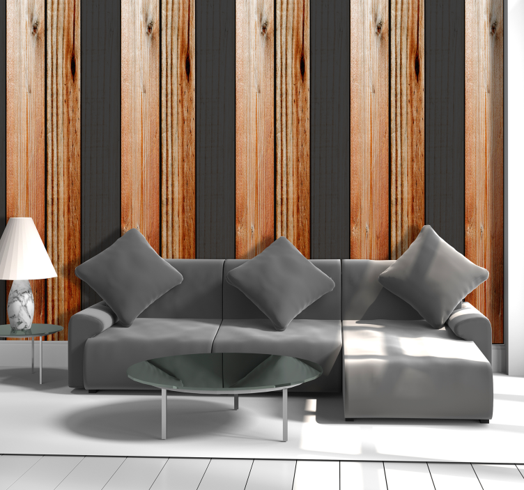holztapete rustic Timber Paneling - TenStickers