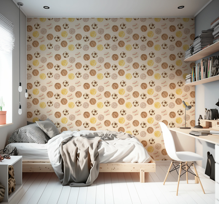 Jahrgang Tapete vintage Bälle Muster - TenStickers