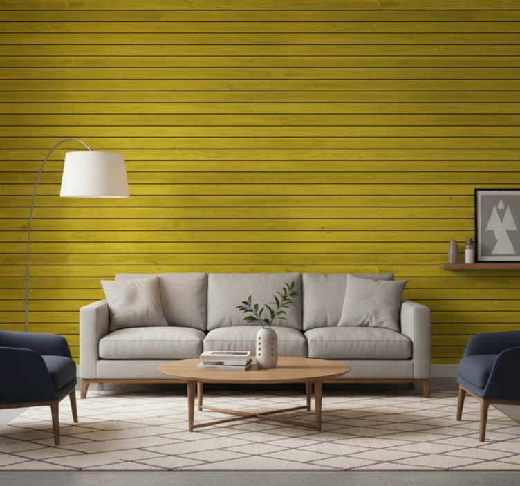 Ornament tapete aus holz mit beleuchtung - TenStickers