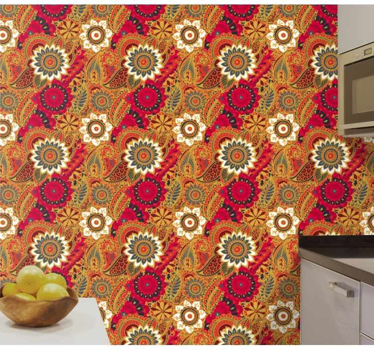 Ornament Tapete mandala-inspiriert - TenStickers