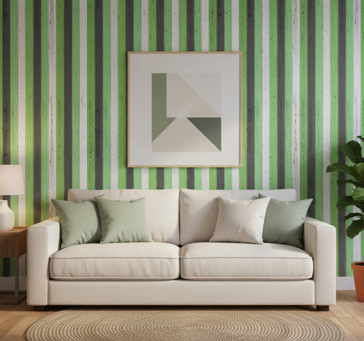 Ornament tapete mit holzstruktur in verschiedenen farben - TenStickers