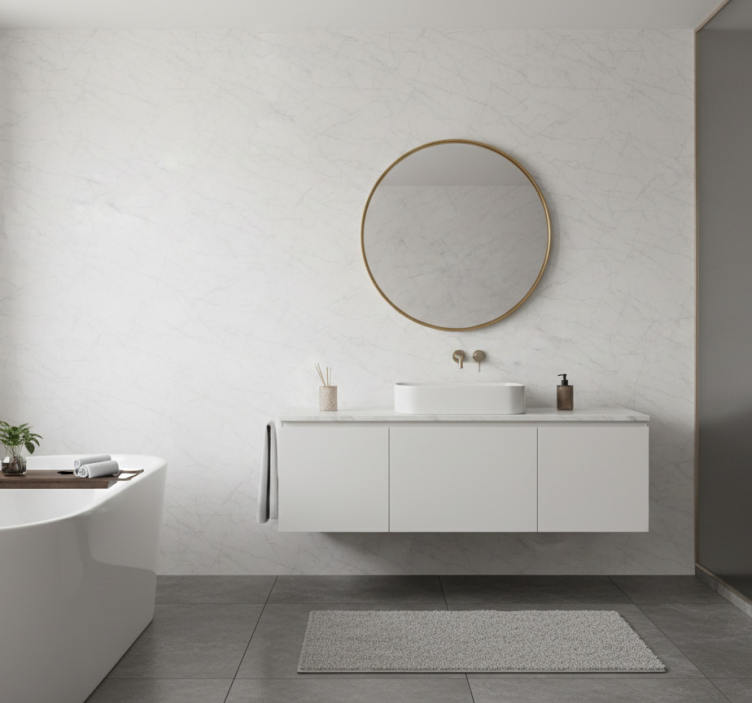 Tapete badezimmer im marmorlook - TenStickers