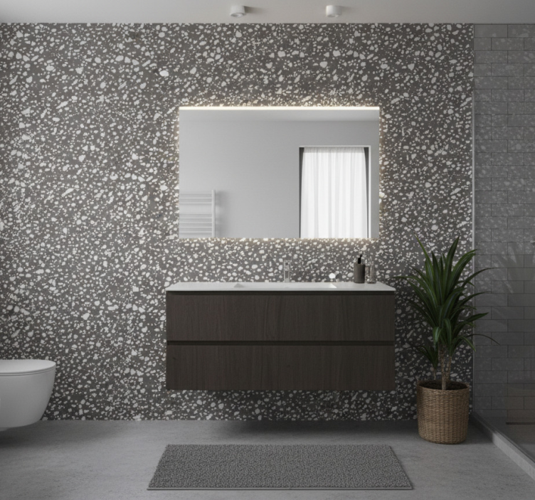 Tapete badezimmer im steinmuster - TenStickers