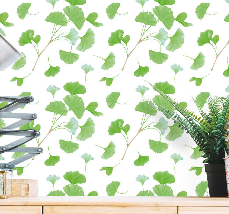 Tapete blätter im ginkgo biloba design - TenStickers