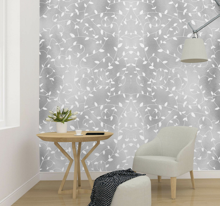 Tapete Blätter weiße zweige - TenStickers