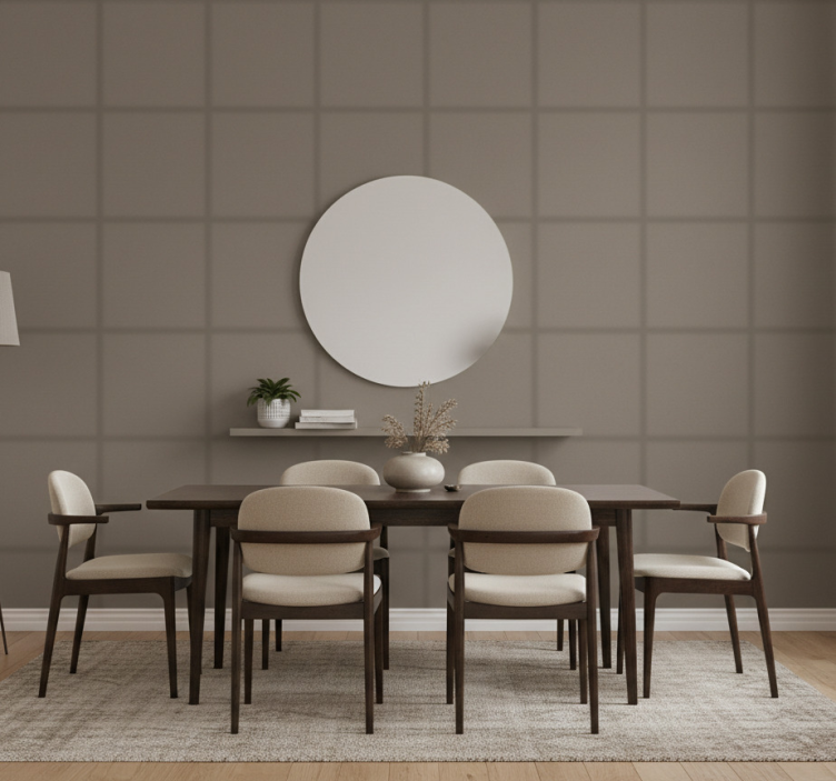 Tapete esszimmer in coolem braunton - TenStickers