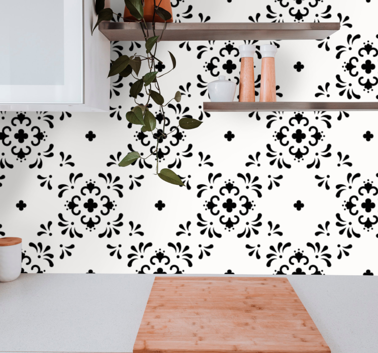 Tapete Florale Ornamente blumenverzierung - TenStickers