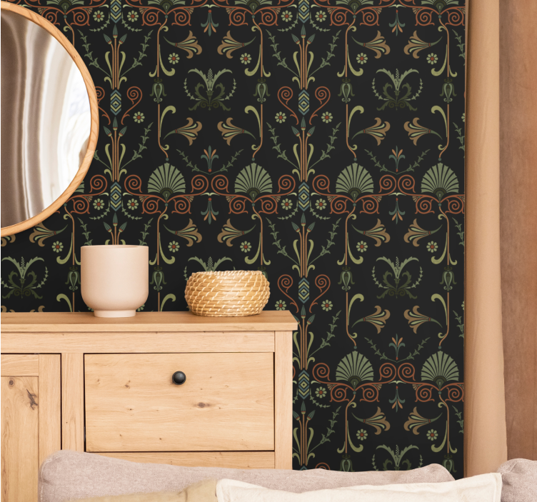 Tapete Florale Ornamente botanisches elegantes muster - TenStickers