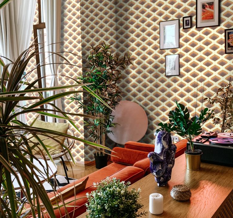 Tapete Formen im 60er Design - TenStickers