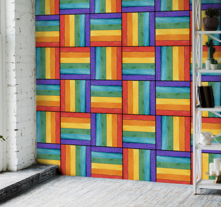 Tapete geometrisch buntes geometrisches muster - TenStickers