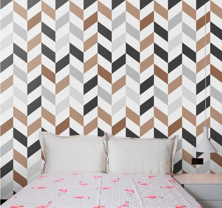 Tapete Jugendzimmer abstraktes chevron-motiv - TenStickers