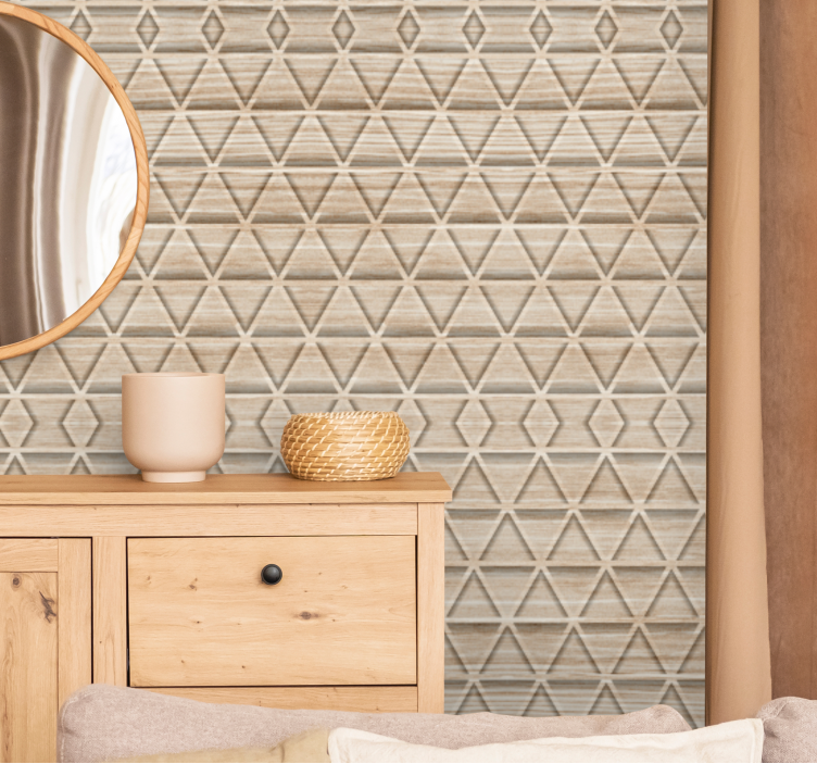 Tapete dreiecke mit 3d-strukturenschichten - TenStickers