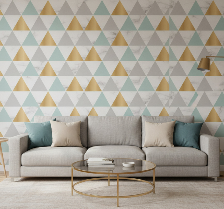 Tapete geometrisch geometrische triade - TenStickers