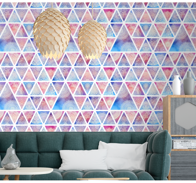 Tapete geometrisch geometrisches dreiecksfeld - TenStickers