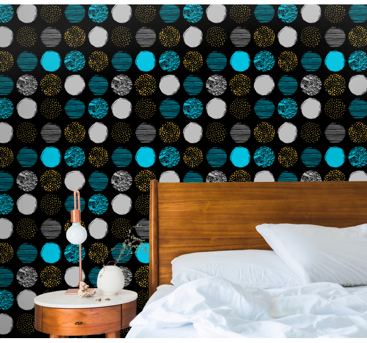 Tapete geometrisch geometrisches punkte-ensemble - TenStickers