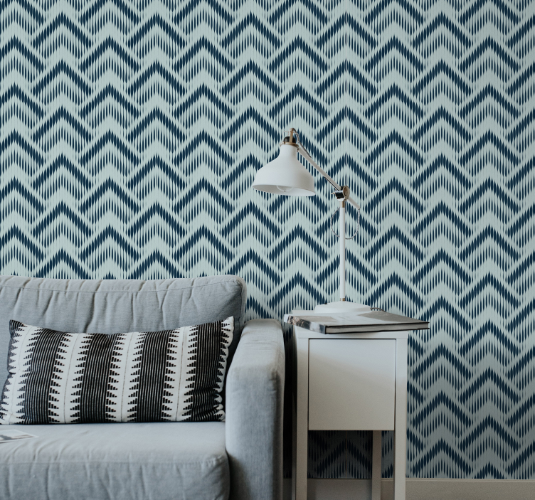 Tapete geometrisch ikat-chevron-muster - TenStickers