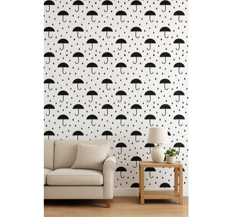 Tapete geometrisch mit regentropfen-konfetti - TenStickers