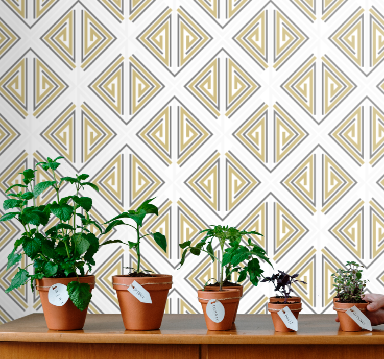 Tapete geometrisch stilisierte dreieckige muster - TenStickers