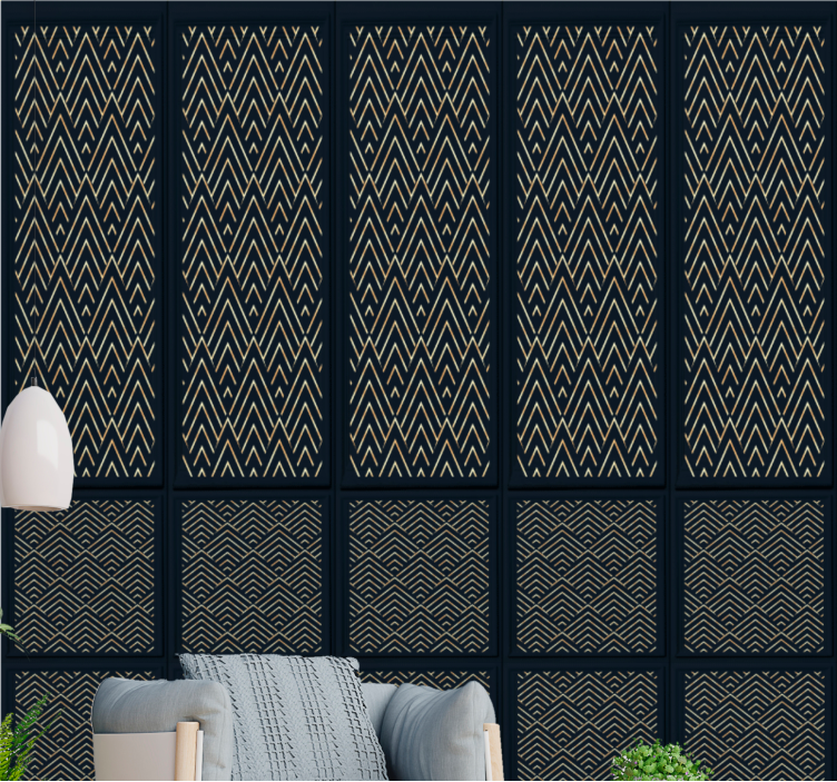 Tapete Hochzeit stilvolle zickzacklinien - TenStickers