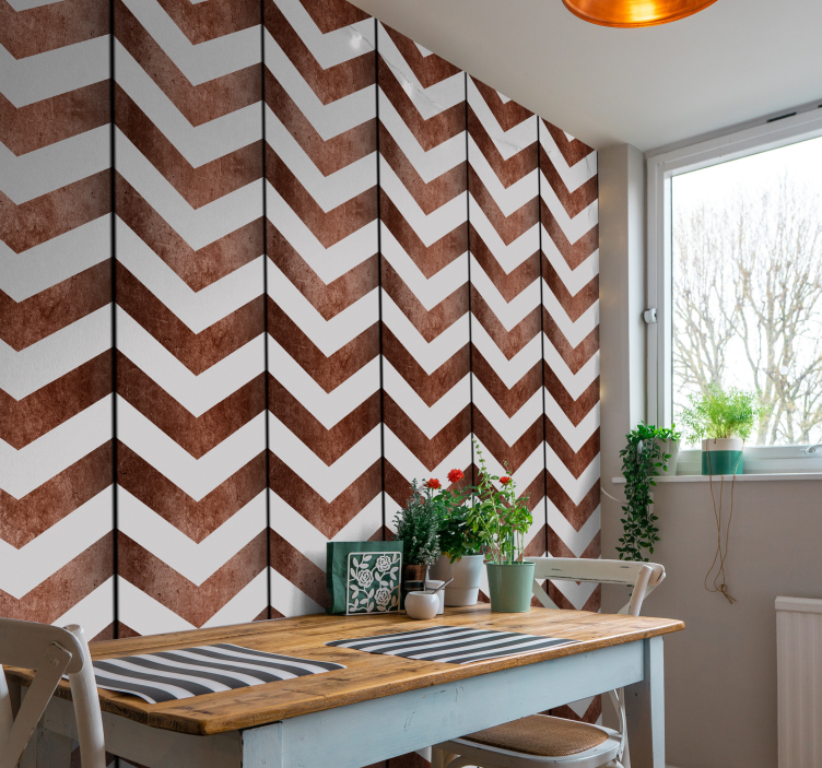Tapete geometrisch strukturiertes chevron-muster - TenStickers