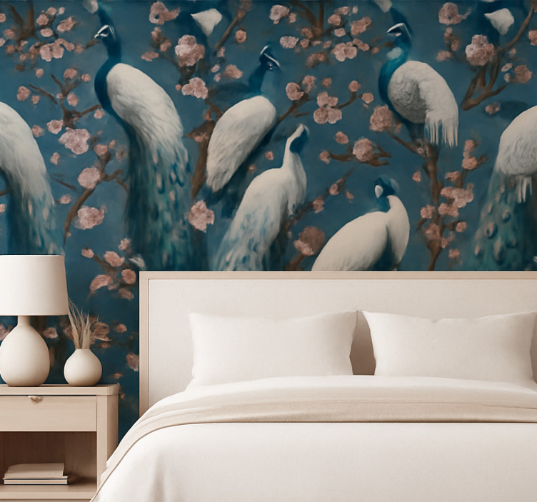 Tapete hochzeit elegante schöne pfauen - TenStickers