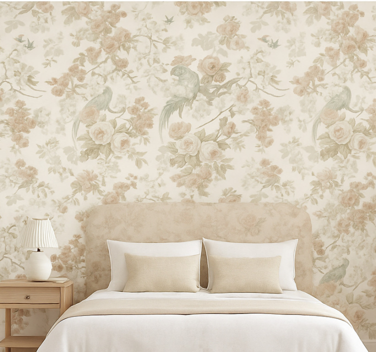 Tapete hochzeit vintage blumenmuster - TenStickers