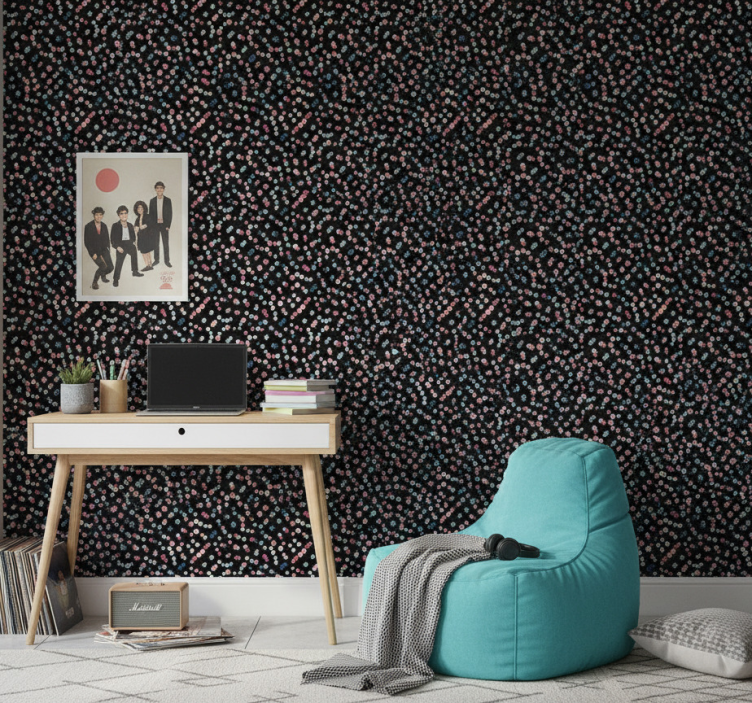 Tapete jugendzimmer mit buntem punktmuster - TenStickers