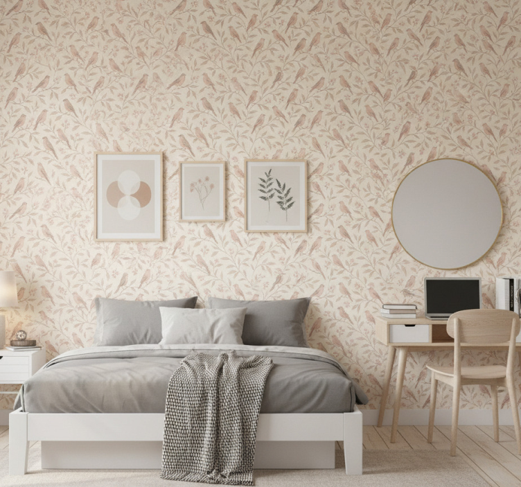 Tapete jugendzimmer vintage vogelweg - TenStickers