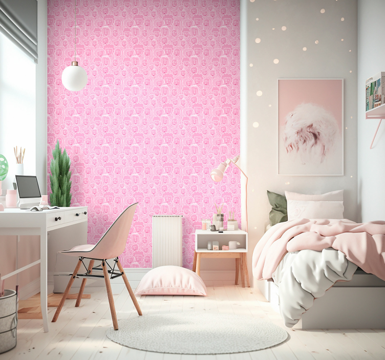 Tapete Kunst Mädchen Gesichter - TenStickers