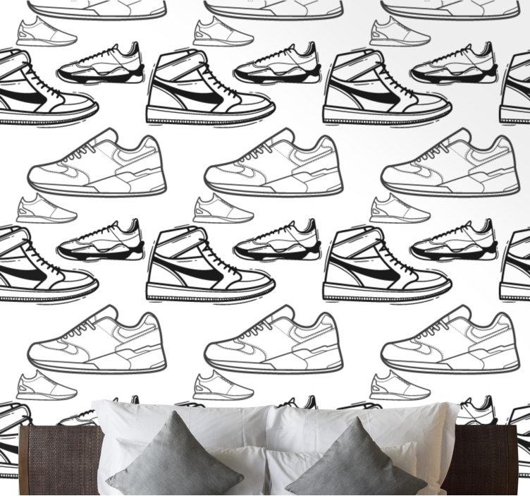 Tapete Kunst sneaker-illustrationen - TenStickers