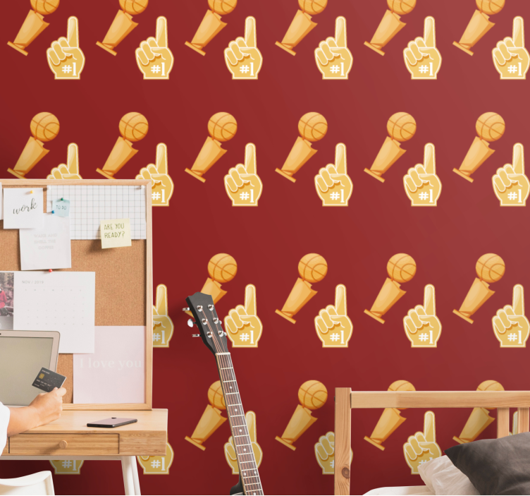 Tapete Kunst sportliches gestenmotiv - TenStickers