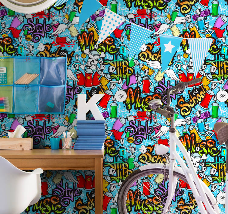 Tapete Kunst urbane graffiti-hip-hop-kultur - TenStickers