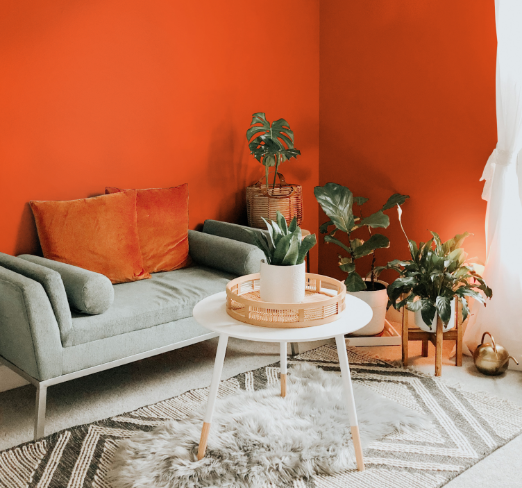 Tapete leidenschaftliches Orange - TenStickers