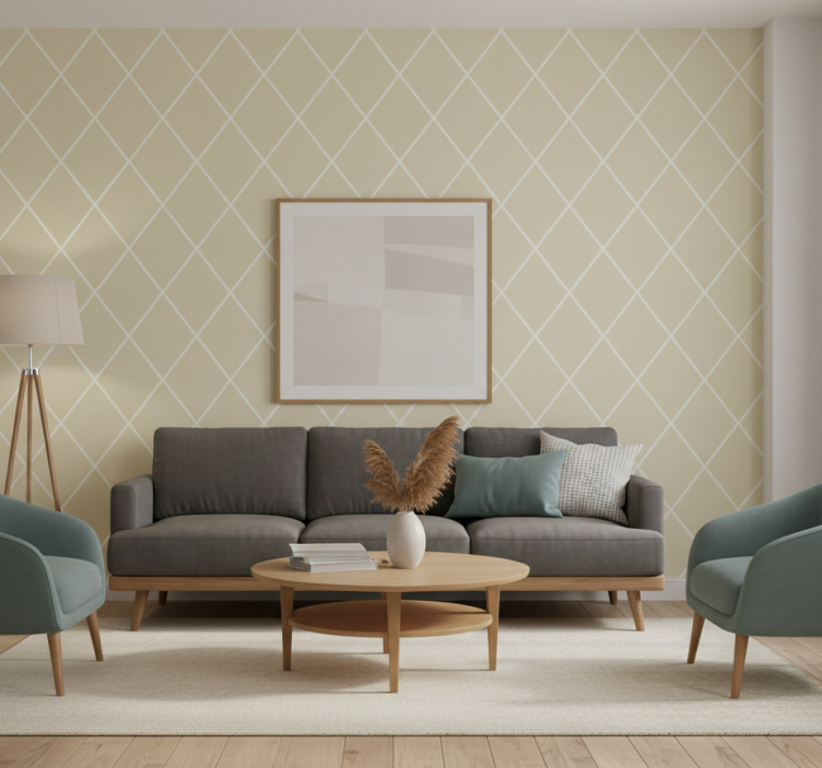 Tapete modern diamantmuster eleganz - TenStickers