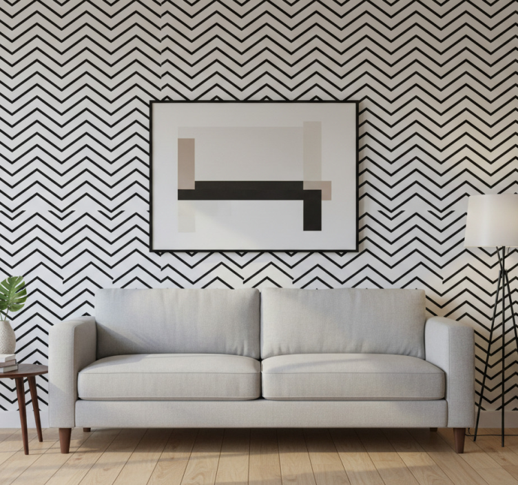 Tapete modern mit chevron-muster design - TenStickers