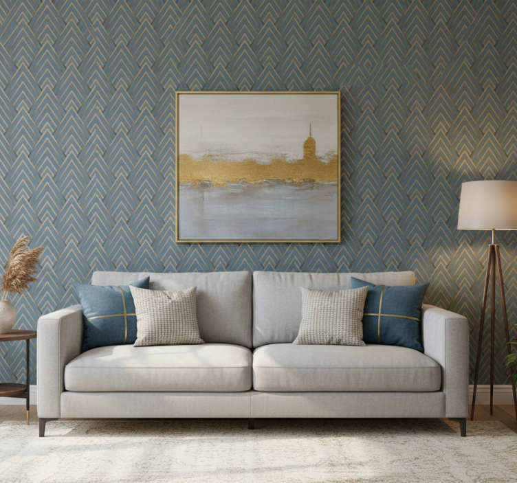 Tapete modern mit stilvollem geometrischen muster - TenStickers