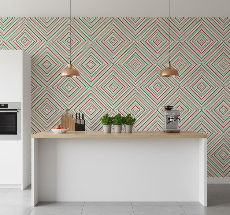 Tapete muster geometrisch gestaltete formen - TenStickers