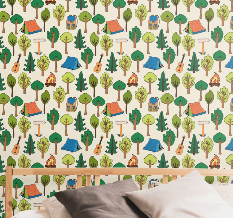 Tapete landschaft für campingabenteuer - TenStickers