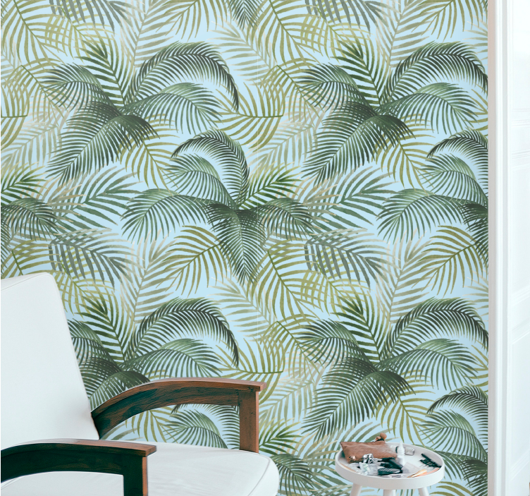 Tapete Natur tropische palmwedel - TenStickers
